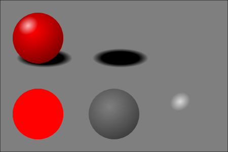 Sphere with gradient shading.