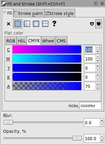 CMYK tab.