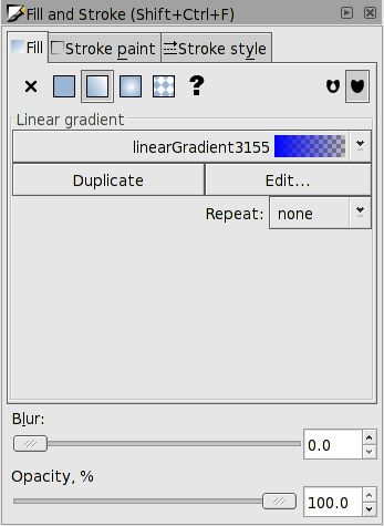 Gradient dialog.