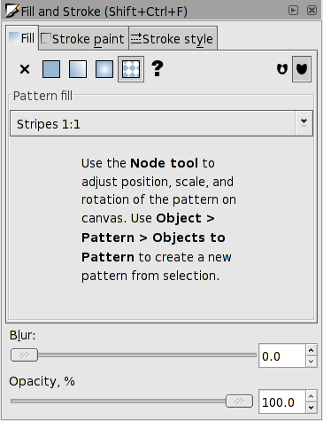 Pattern dialog.