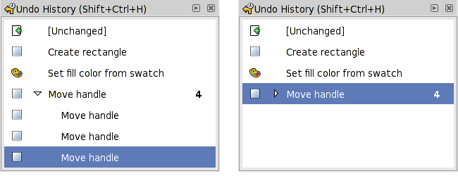 Undo History dialog.