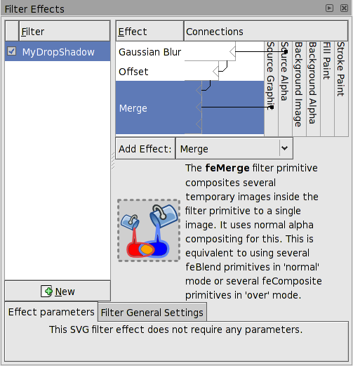 Filter Effects dialog: Drop Shadow.