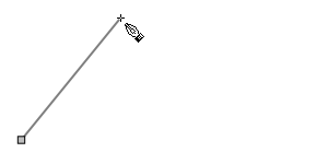 Start of drawing Bezier curve.