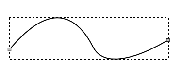A two Bezier curve path.