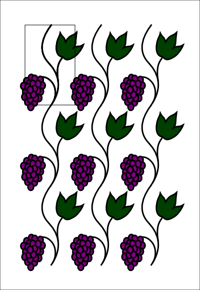 3x3 array of decorated base tile.