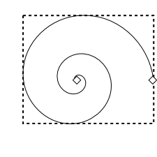 A spiral with a divergence of 2.