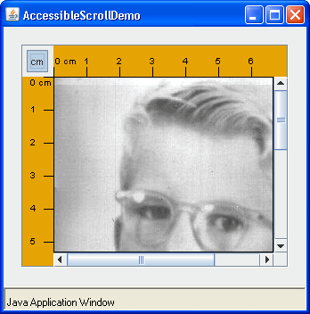 ScrollDemo shown when Column Header selected in Monkey.